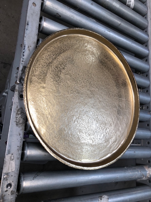 Photo 2 of 17.6" Round Aluminum Tray Gold - Threshold™

