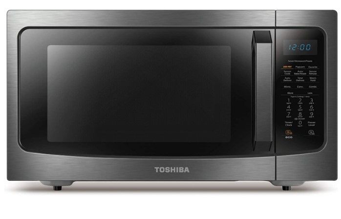 Photo 1 of *nonfunctional* Toshiba 4-in-1 ML-EC42P(BS) Microwave Oven, Smart Sensor, Convection, Air Fryer Combo, Easy-to-Clean Interior and ECO Mode, Mute Function, Position Memory Turntable, 1000W, 1.5 Cu Ft, Black
