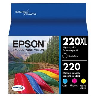 Photo 1 of Epson 220 Single, 2pk, 3pk & 4pk Ink Cartridges - Black, Yellow, Magenta, Cyan, Multicolor

