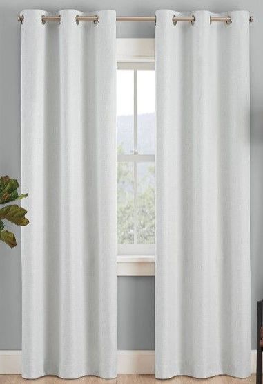 Photo 1 of 1pc Blackout Desmond Window Curtain Panel - Eclipse Absolute Zero




