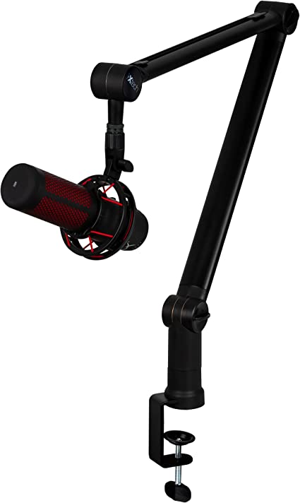 Photo 1 of IXTECH Microphone Boom Arm with Desk Mount, 360° Rotatable, Adjustable and Foldable Scissor Mounting for Podcast, Video Gaming, Radio and Studio Audio, Sturdy and Universal - Elegance Model
