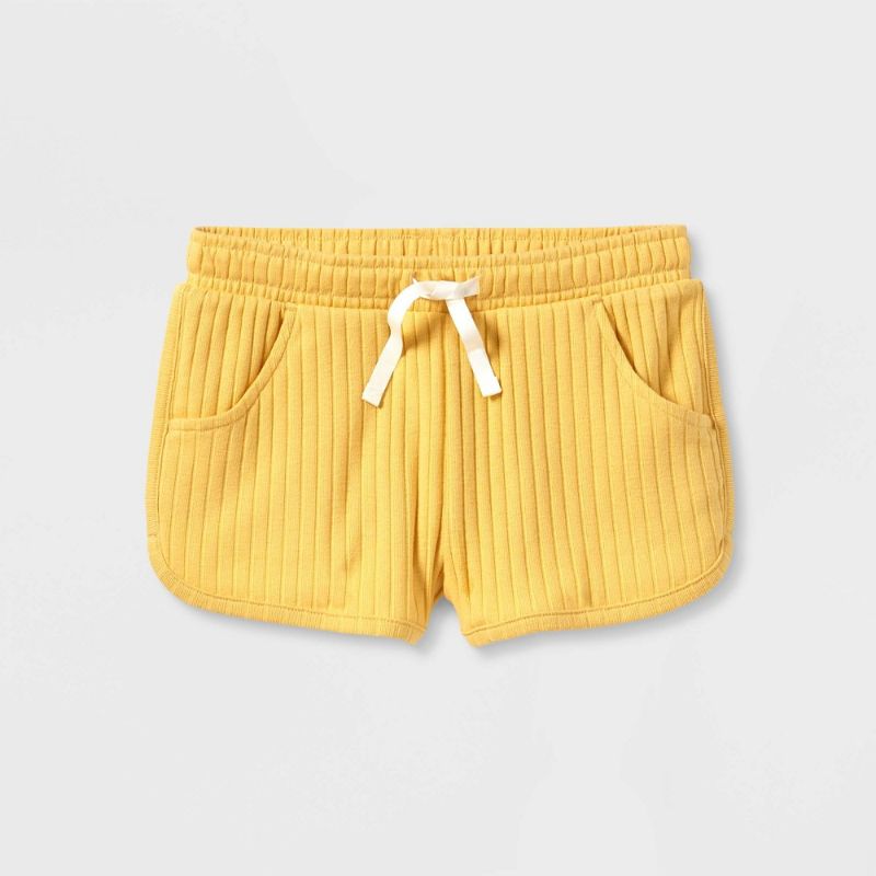 Photo 1 of 2 PACK
Girls' Rib Pull-on Shorts - Cat & Jack™ Mustard Yellow
