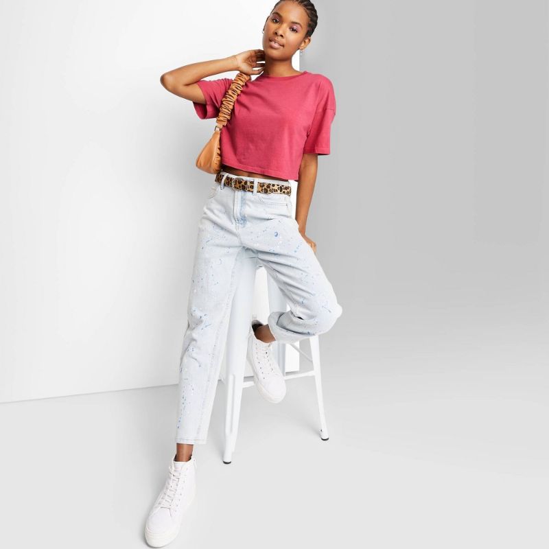 Photo 1 of 3 PACK
Women' Hort Leeve Botanical Dyed Boxy Cropped T-hirt - Wild Fable™
S