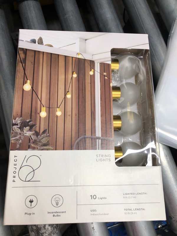 Photo 2 of 10ct Incandescent Outdoor String Lights G40 Frosted Bulbs - Project 62™
