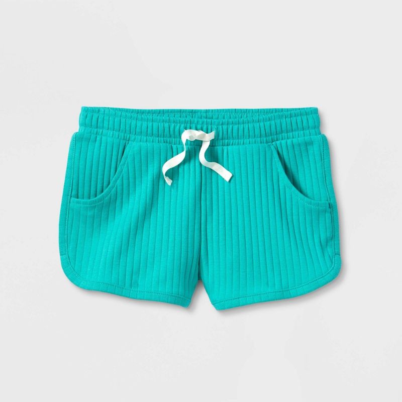 Photo 1 of 2 PACK
Girls' Rib Pull-on Shorts - Cat & Jack™ Mint Green
S