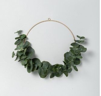 Photo 1 of 14" Faux Eucalyptus Wire Wreath - Hearth & Hand™ with Magnolia
