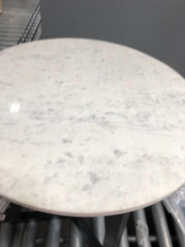 Photo 3 of Altavista Round Marble End Table White - Threshold™

