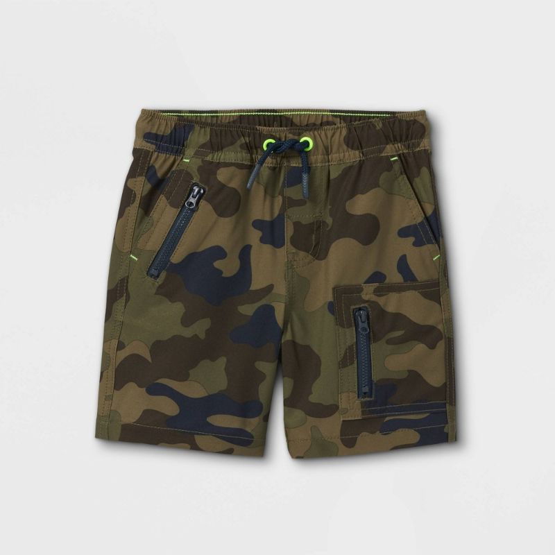 Photo 1 of 2 PAIRS OF Toddler Boys' Utility Quick Dry Pull-on Shorts - Cat & Jack™ SIZE 3T