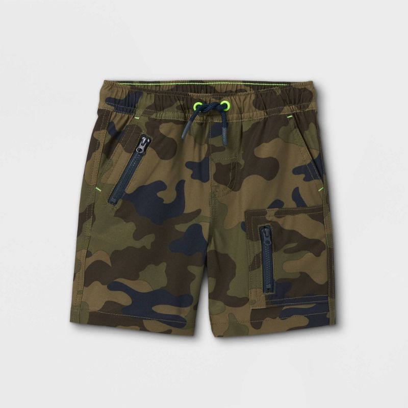 Photo 1 of 2 PAIRS OF Toddler Boys' Utility Quick Dry Pull-on Shorts - Cat & Jack™ SIZE 12MONTH