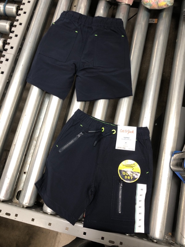 Photo 2 of 2 PAIRS Toddler Boys' Utility Quick Dry Pull-on Shorts - Cat & Jack™ SIZE 4T