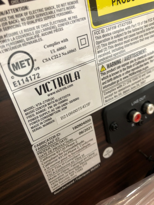 Photo 4 of VICTROLA VTA-270B-ESP Empire 6-in-1 Music Center, Bluetooth
