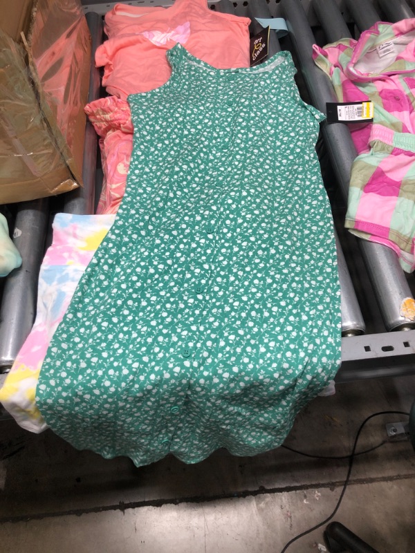 Photo 4 of **BUNDLE OF 
2 piece set pink 10/12
Shorts 14/16
2 piece Pajama 7/8
Green dress Size 18 in girls
Size 10/12 Blouse 