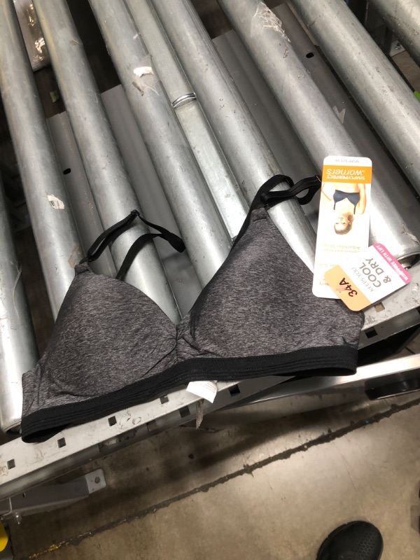 Photo 2 of Simply Perfect by Warner's Women's Cooling Wire-Free Bra RM3281T - 34A Dark Gray
