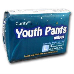 Photo 1 of Curity Sleep Youth Pants Pullups for Unisex Large Size of 65-85 Lbs #70074 - 14 Ea / Bag 4 Bags / Case
