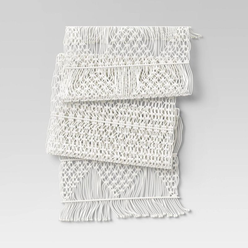 Photo 1 of 108 X 14 Cotton Macrame Runner White - Opalhouse
