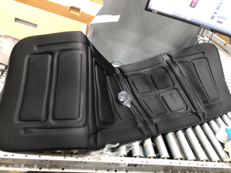 Photo 1 of Belmint Vibrating Massage Mat for Full Body - Vibrating Massager Pad with Warmth | 10 Vibration Motor Mattress Pad for Neck, Back & Legs Pain Relief (Black)