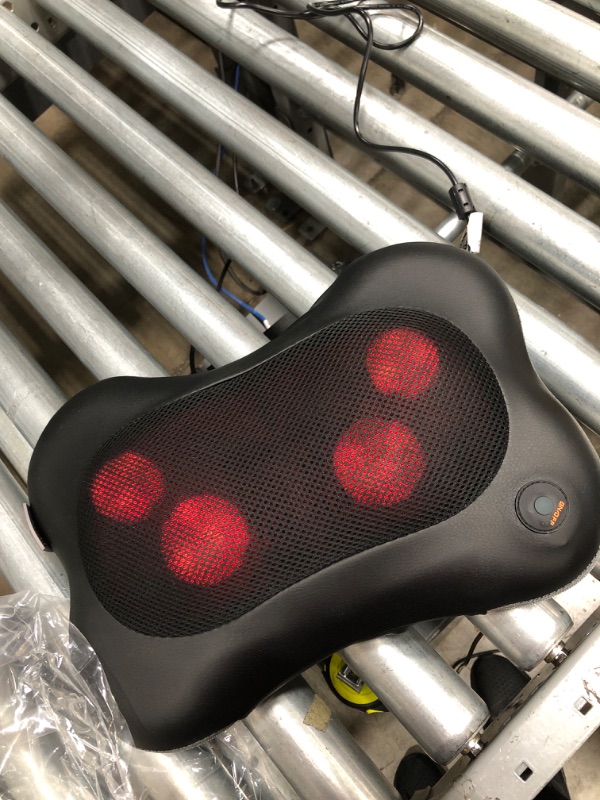 Photo 1 of Zyllion Shiatsu Back and Neck Massager - Premium Spa-Like 3D Kneading Deep Tissue Massage Pillow (Wired) with Soothing Heat for Muscle Pain Relief
