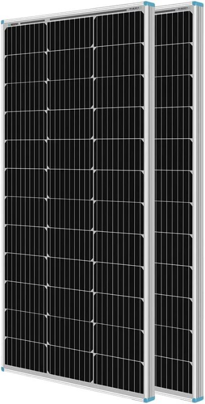 Photo 1 of ****DAMAGED****Shattered glass***
Renogy 2PCS Solar Panels 100 Watt 12 Volt, High-Efficiency Monocrystalline PV Module Power Charger for RV Marine Rooftop Farm Battery and Other Off-Grid Applications, 2-Pack 100W
