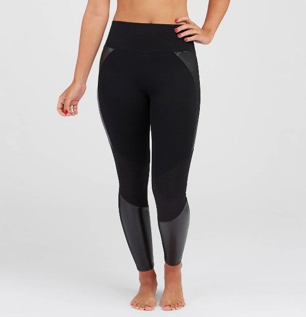 Photo 1 of ASSETS by SPANX Women's Moto Leggings - Black (L)