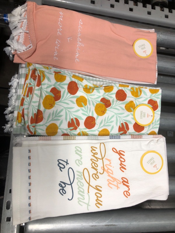 Photo 1 of 3 PACK**SUNSHINE AND MORE WINE DISH TOWELS