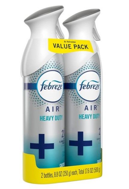 Photo 1 of (6-Pack) Febreze Heavy Duty Odor Eliminating Air Freshener Room Spray - Crisp Clean Scent
