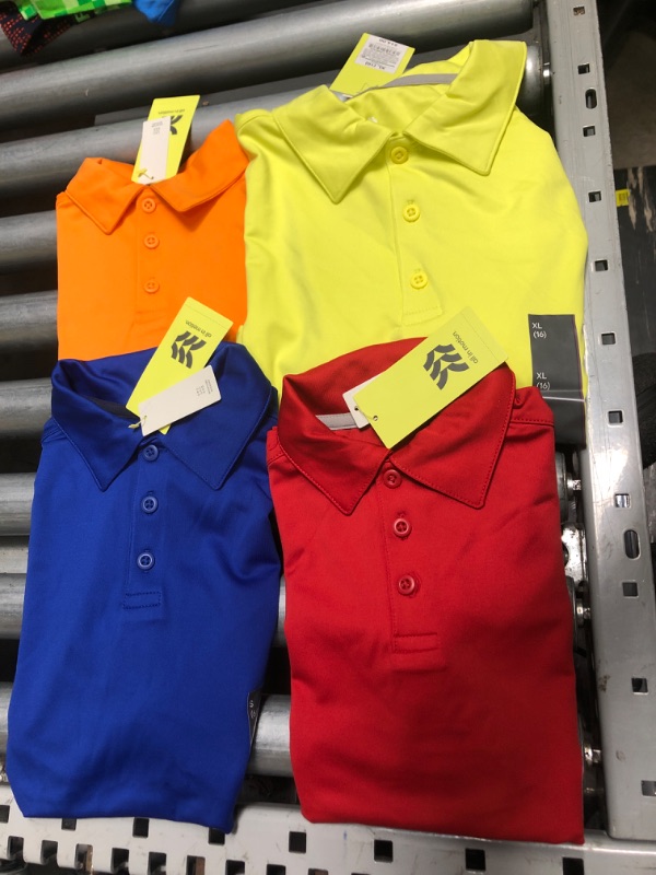 Photo 1 of 4-Pack of Children's Collared Uniform Shirts (Size: XS, S & XL)