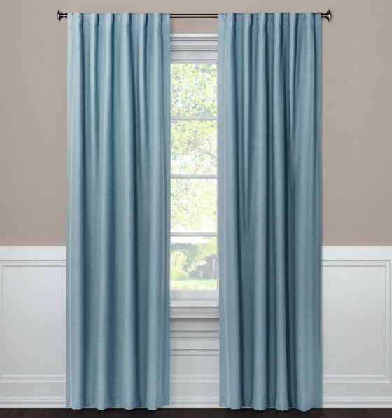 Photo 1 of 1pc Blackout Aruba Linen Window Curtain Panel - Threshold (50"W x 84"L)