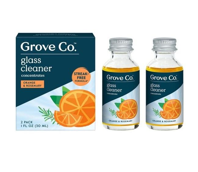 Photo 1 of (9-Boxes) Grove Co. Glass Cleaner Concentrates - Orange & Rosemary - 2pk