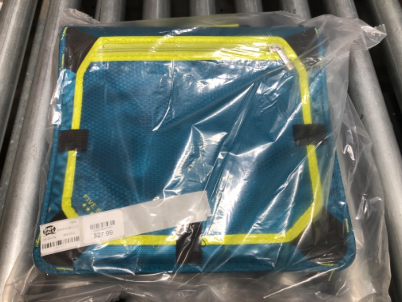 Photo 2 of Five Star 580 Sheet 2" Zipper Ring Binder Teal Blue/Lime
