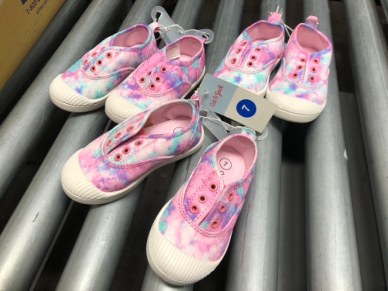 Photo 2 of 3-Pack - Toddler Rory Tie-Dye Slip-on Sneakers - Cat & Jack (Size 7)