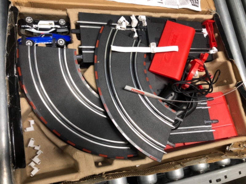 Photo 2 of Carrera 63504 Speed Trap Battery Operated 1:43 Scale Slot Car Racing Track Set with Jump Ramp
