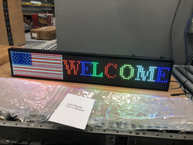 Photo 2 of LED WiFi+USB RGB color sign 40" x 8"