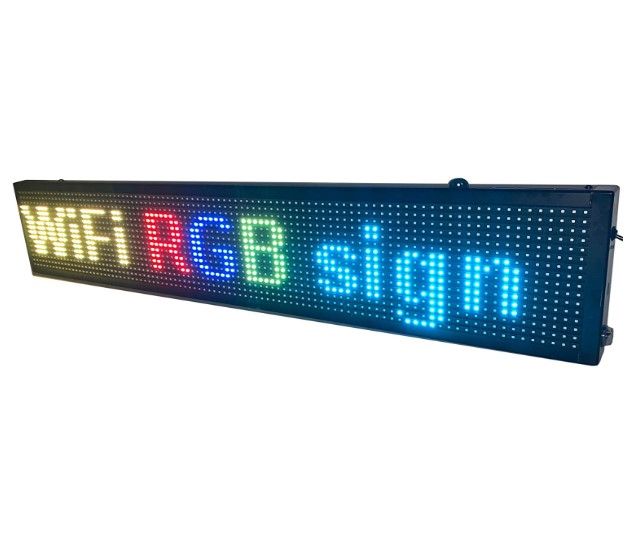 Photo 1 of LED WiFi+USB RGB color sign 40" x 8"