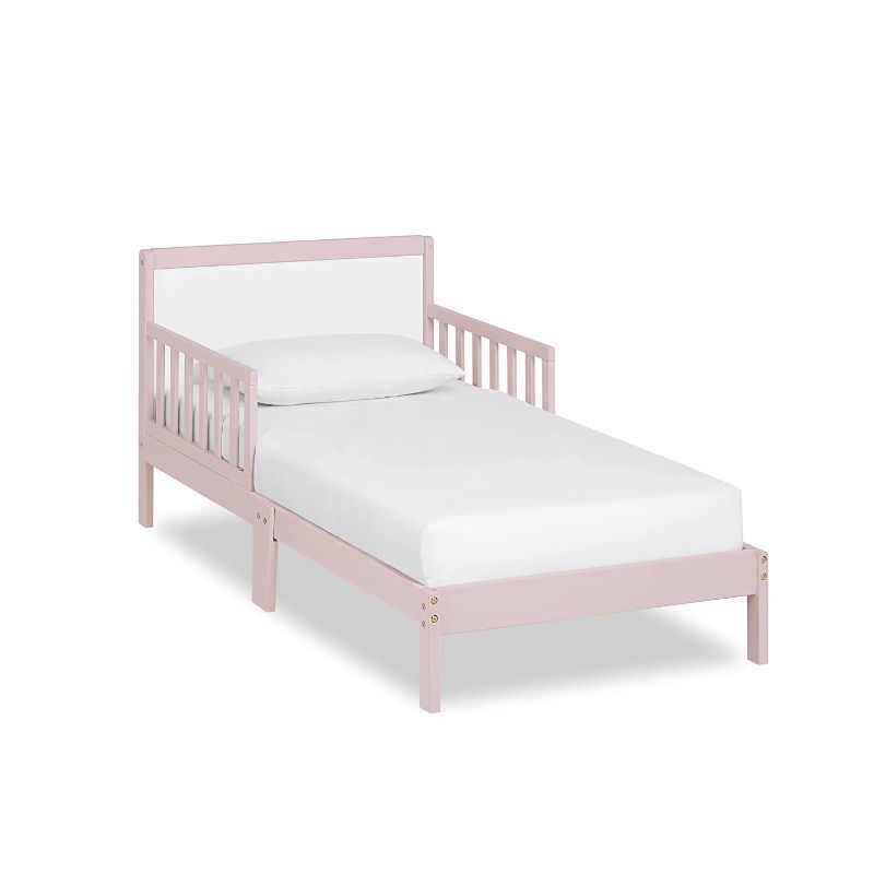 Photo 1 of (Incomplete - Parts Only) Dream On Me Brookside Toddler Bed in Blush Pink/White, Greenguard Gold Certified

