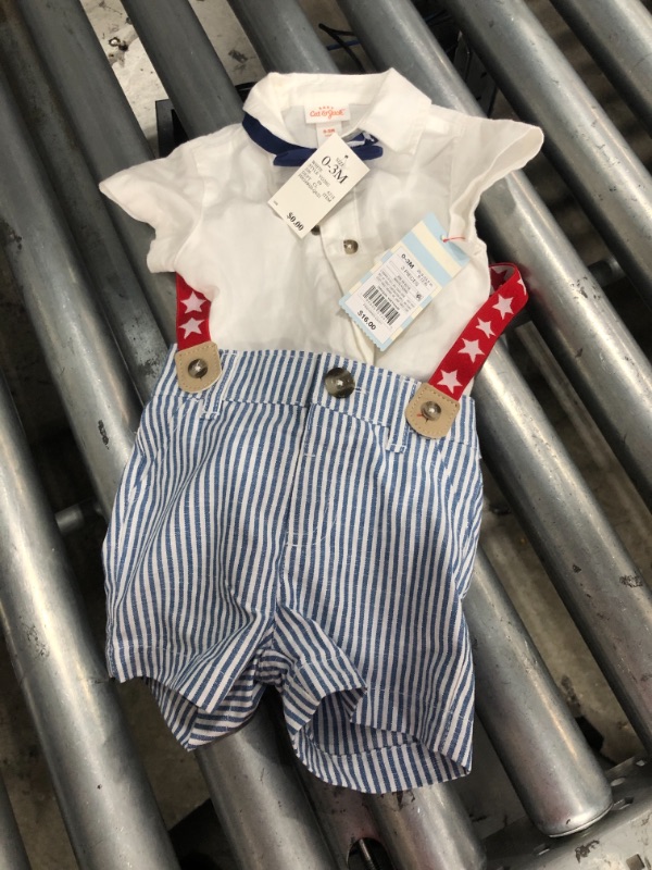 Photo 2 of Baby Boys' 'Little Man' Star Suspender Set - Cat & Jack™ (0-3m)
