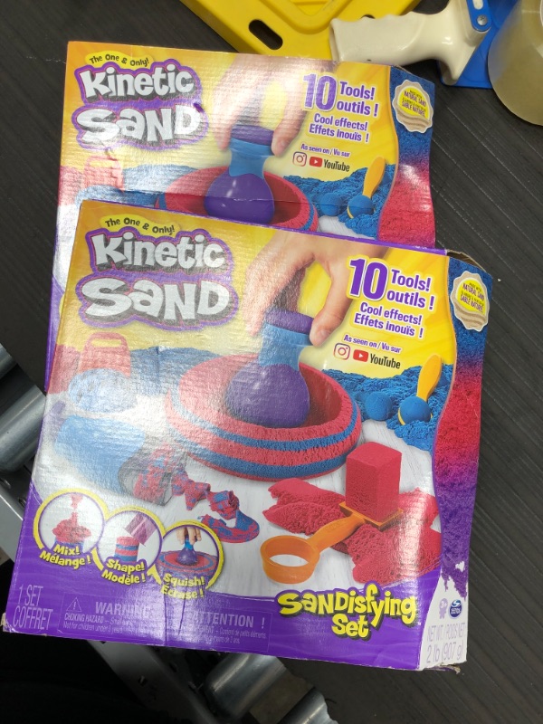 Photo 2 of BUNDLE OF ( 2 ITEMS ) 2 SETS Kinetic Sand Sandisfying Set - Ages 3+