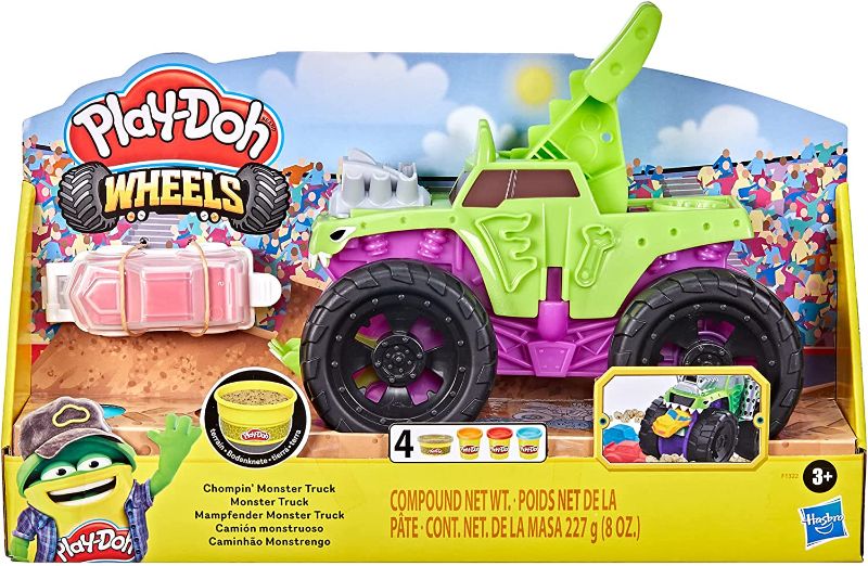 Photo 1 of BUNDLE OF (3 ITEMS) Play-Doh Hasbro Collectibles Chompin Monster Truck,HEXBUG BattleBots SumoBash Robots, -(Remote Control Customizable Robot, Sumo Style Gameplay, Toy for Kids Ages 8 and Up,-(BEYBLADE Burst Surge Speedstorm World Spryzen S6 and Betromoth