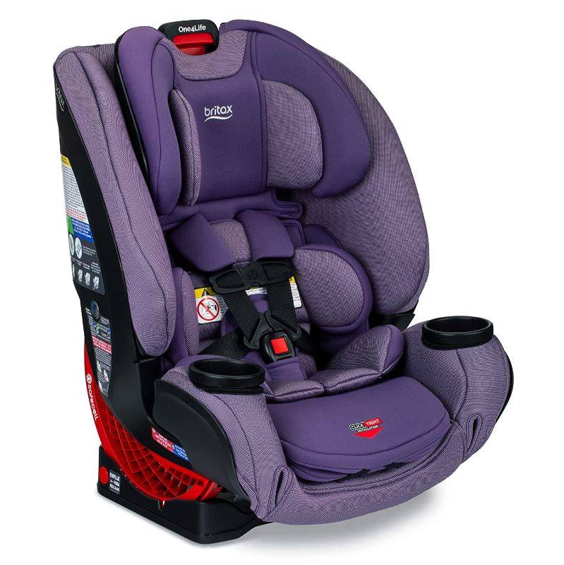 Photo 1 of Britax One4Life ClickTight All-in-One Car Seat  – Infant, Convertible, Booster – 5 to 120 pounds - SafeWash Fabric, Plum missing cup holders
