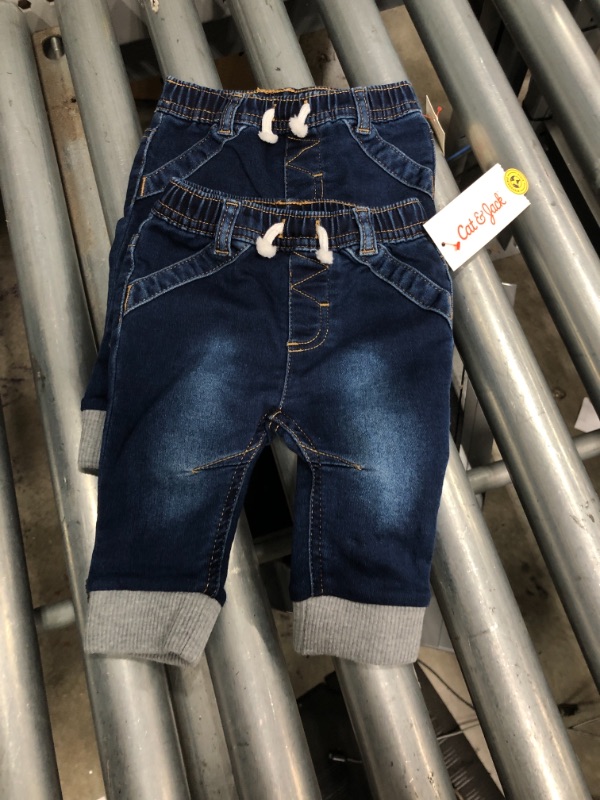 Photo 2 of Baby Boys' Long Jogger Jeans - Cat & Jack™ Dark Denim (2 PACK) (SIZE 0-3M)

