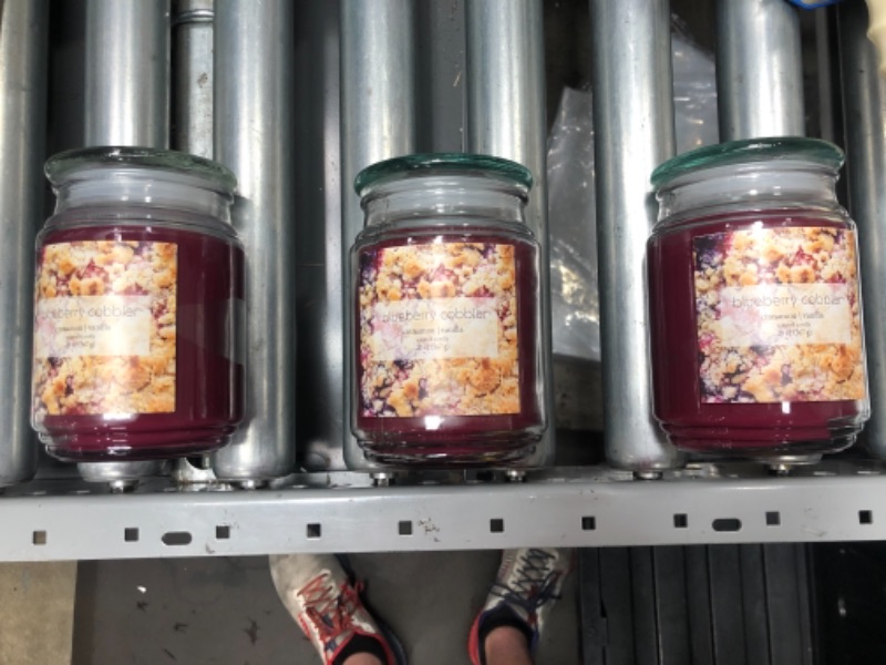 Photo 2 of 3 PACK OF 20oz Jar Candle Blueberry Cobbler