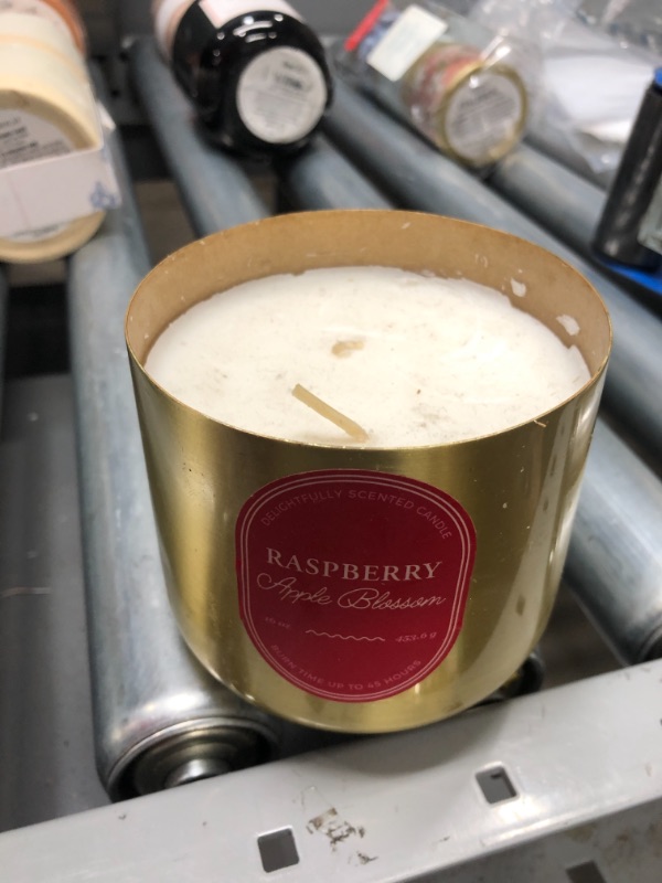 Photo 2 of 16oz Brass Candle Raspberry Apple Blossom - Threshold