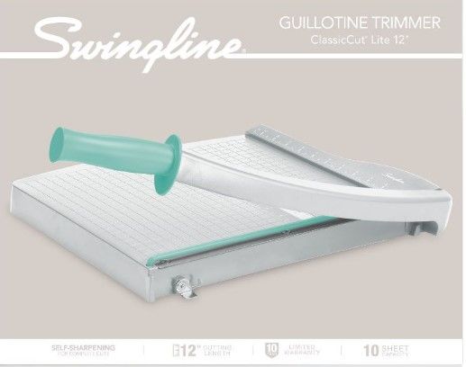 Photo 1 of Swingline Classiccut 13 in. x 19-1/2 in. Plastic Base Lite Paper Trimmer Board 10-Sheets Capacity