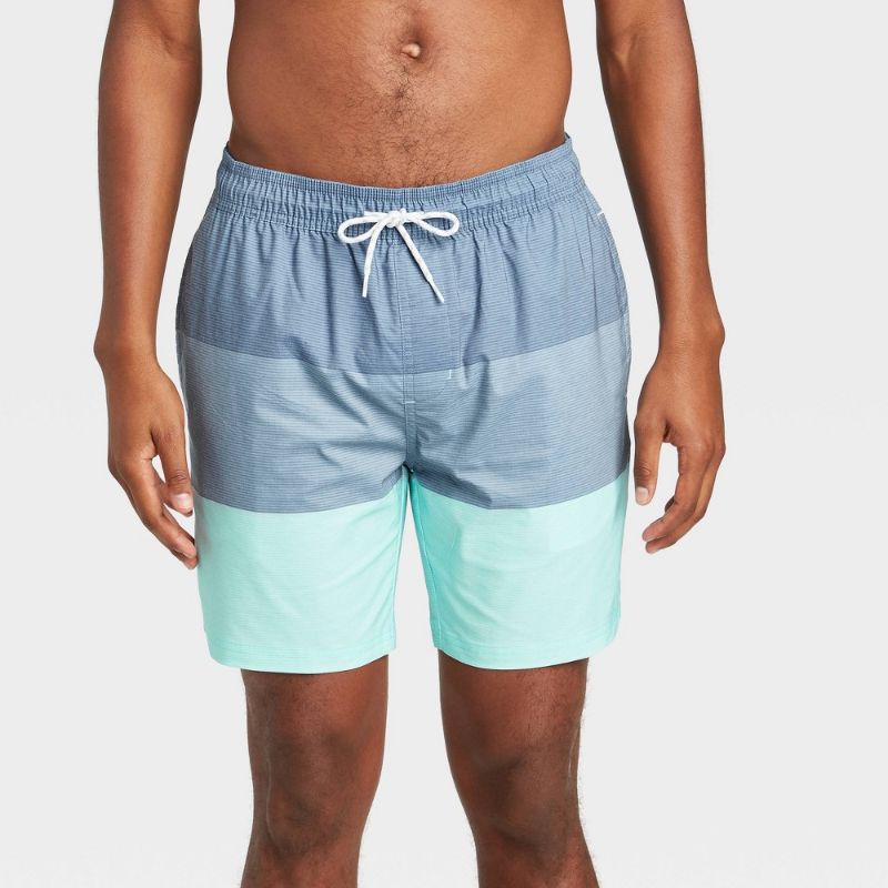 Photo 1 of Men's 7" Tribong Colorblock Swim Trunks -XL
