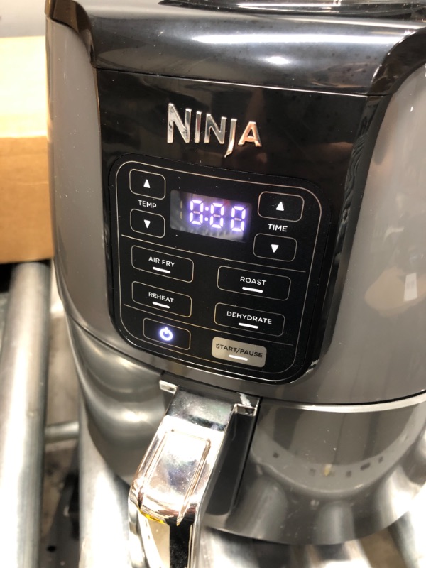 Photo 1 of Ninja AF101 Air Fryer that Crisps, Roasts, Reheats, & Dehydrates, for Quick, Easy Meals, 4 Quart Capacity, & High Gloss Finish, Black/Grey

