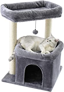 Photo 1 of ***MISSING TWO PARTS*** PEQULTI Cat Tree Cat Tower with Sisal-Covered Scratching Posts and Extra-Large Cat Perch Suitable for Small to Medium Cats
