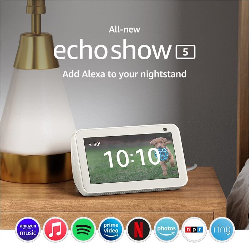 Photo 1 of Echo Show 5 (2nd Gen, 2021 release) | Smart display with Alexa and 2 MP camera