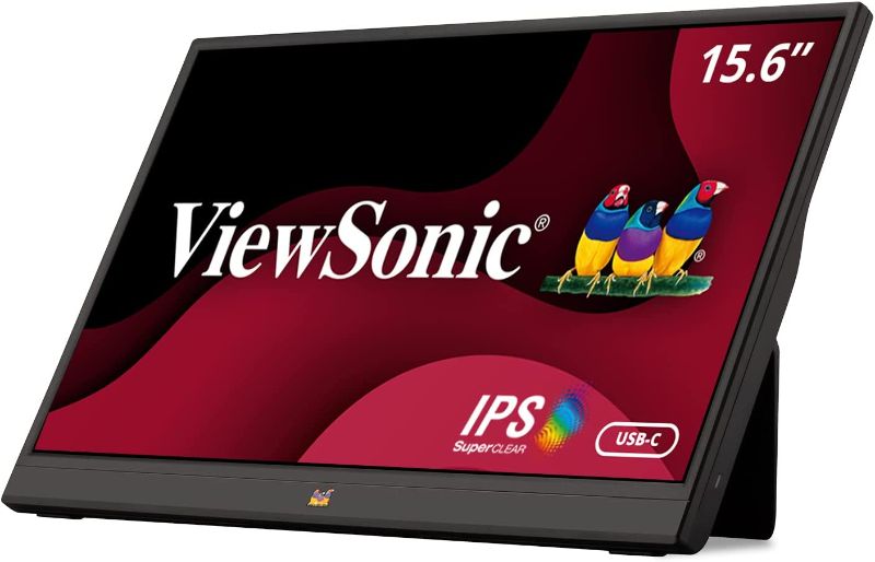 Photo 1 of ViewSonic VS18521 15.6 Inch 1080p Portable IPS Monitor with Mobile Ergonomics, USB-C and Mini HDMI for Home and Office
