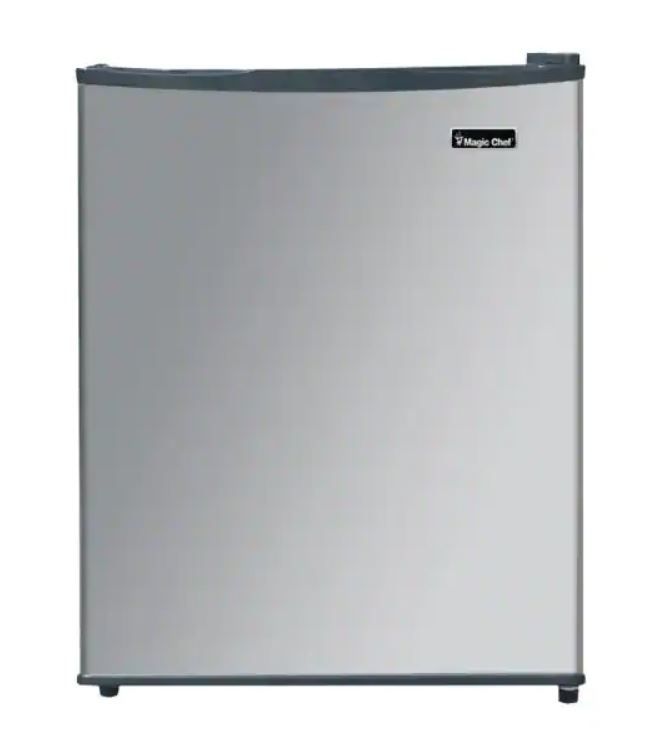 Photo 1 of Magic Chef 2.4 cu. ft. Mini Fridge in Stainless Steel Freezerless