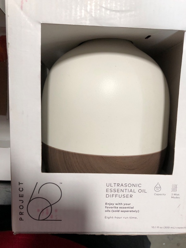 Photo 2 of 300ml Woodgrain Oil Diffuser White/Brown - Project 62™
