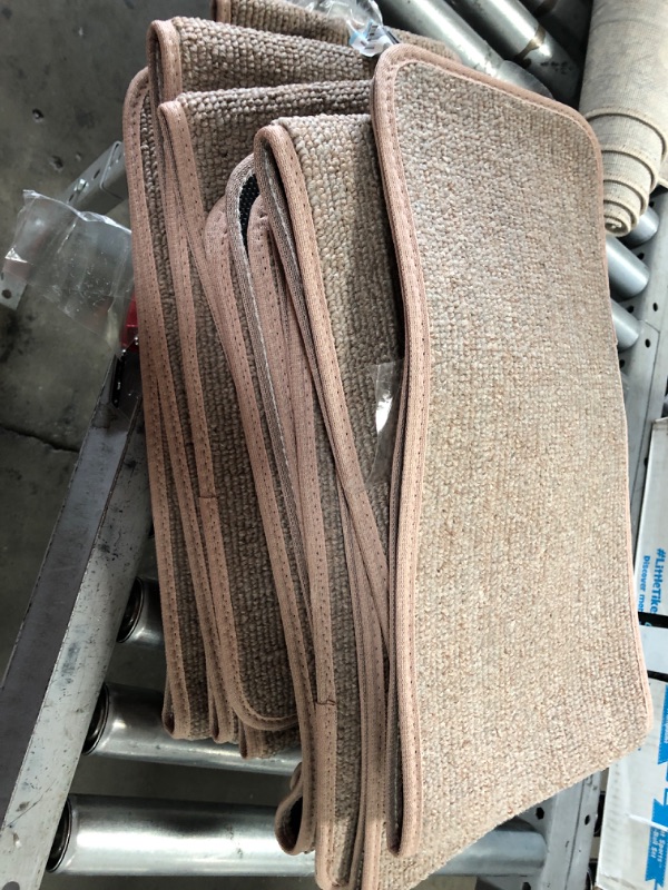 Photo 1 of 15 Pieces Dean Premium Carpet Stair Treads - Keaton Taupe  36" x 9"
